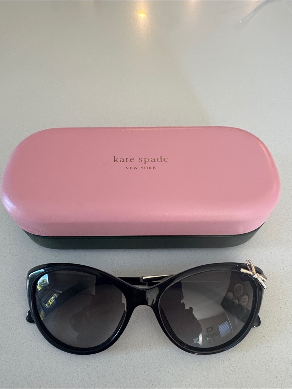 kate spade Black Women's Sunglasses with cute bow